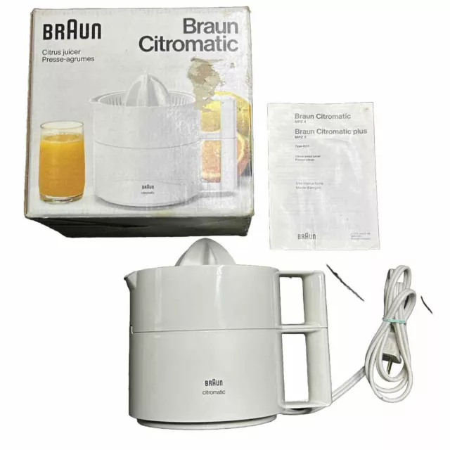 Braun Citromatic Juicer Electric Compact Juicer Tested Works In Box MPZ4 4173