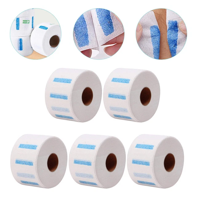 5 rollos desechables tiras para el cuello de papel de peluquería peluquería cuello elástico cuello envolvente