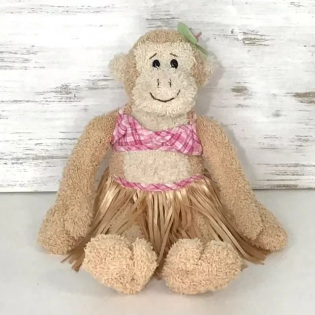 Gund Pottery Barn Kids Aloha Island Monkey 15” Plush Stuffed Animal Makes Sounds