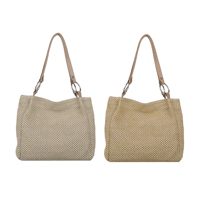 Straw Totes Shoulder Bag Women Korean Retro Large Capacity Summer Woven Handbag
