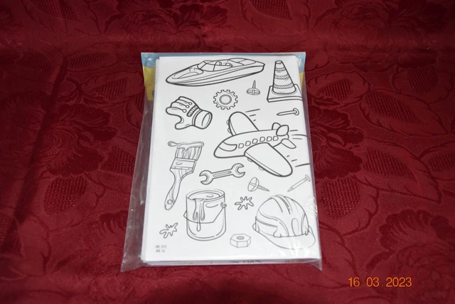 Mal Mich Bunt Ausmal-Tischdecke aus Papier, Motiv Fahrzeuge & Baustelle 2