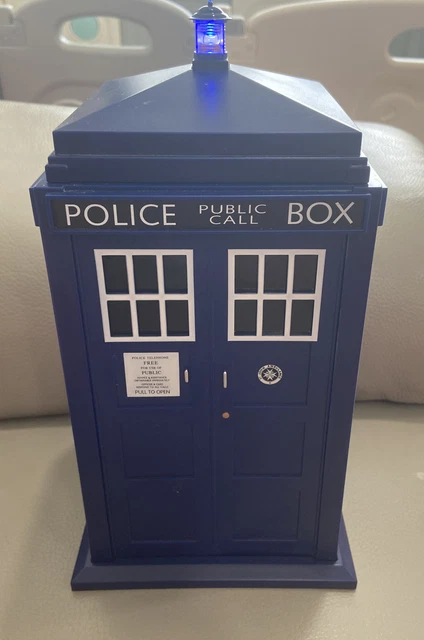 2004 Doctor Who Plastic Light/Sound Tardis Police Call Box Cookie Jar
