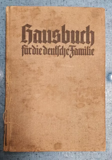 1935 Haushalt Für Die Deutsche Familie Antik Koch Buch Sammler Selten Opladen