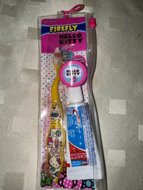 Hello Kitty  Soft Kids Toothbrush Sanrio Firefly New Set Yellow