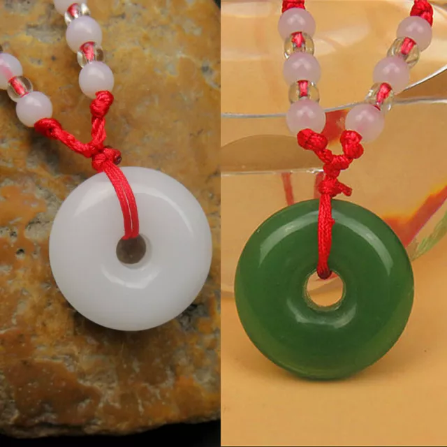 10PCS Pendant Small Gift Red Rope Necklace Safety Buckle Safe Imitation Jade