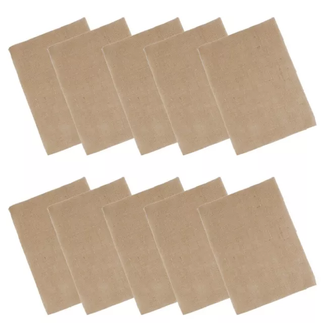 10 Pcs Brown Coasters Anti- Skid Table Mats Coffee Cup Placemat