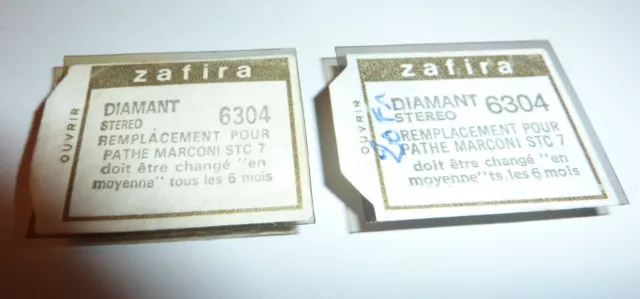 NEUF lot de 2 DIAMANT stereo PATHE MARCONI STC7 STC 7 zafira 6304