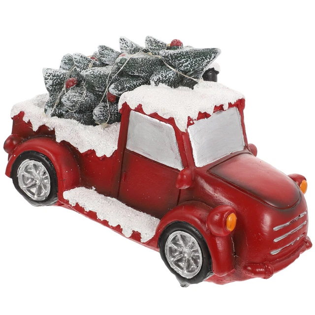 Navidad escritorio Red Truck modelo máquina de resina de Navidad mesa XMAS Red Truck