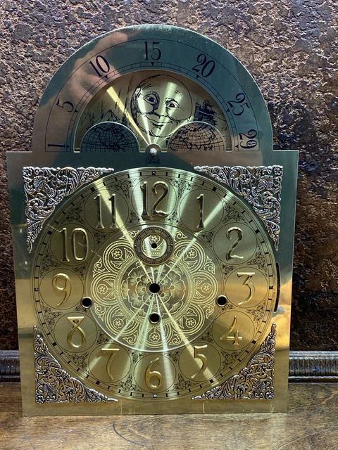 OROLOGIO VINTAGE NOS Coloniale Ottone Quadrante Quadrante Volto Lunare - Foto 11