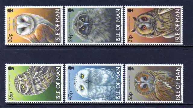 Isle Of Man Mnh 1997 Sg734-739 Owls