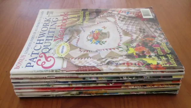 PATCHWORK & QUILTING BULK LOT Magazines Patchwork Quilting Quilts Yearbooks 1999