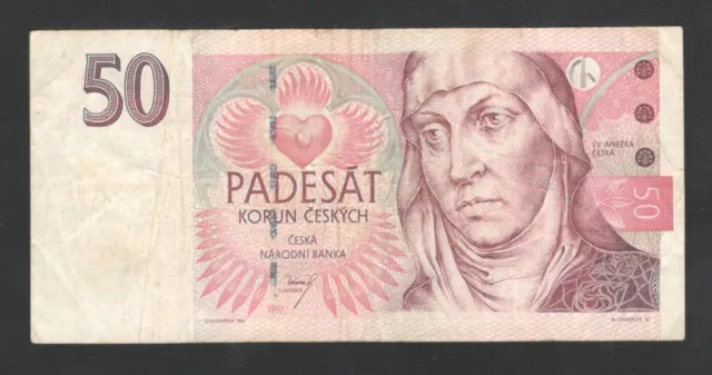 1997 Czechoslovakia 50 Korun Note.