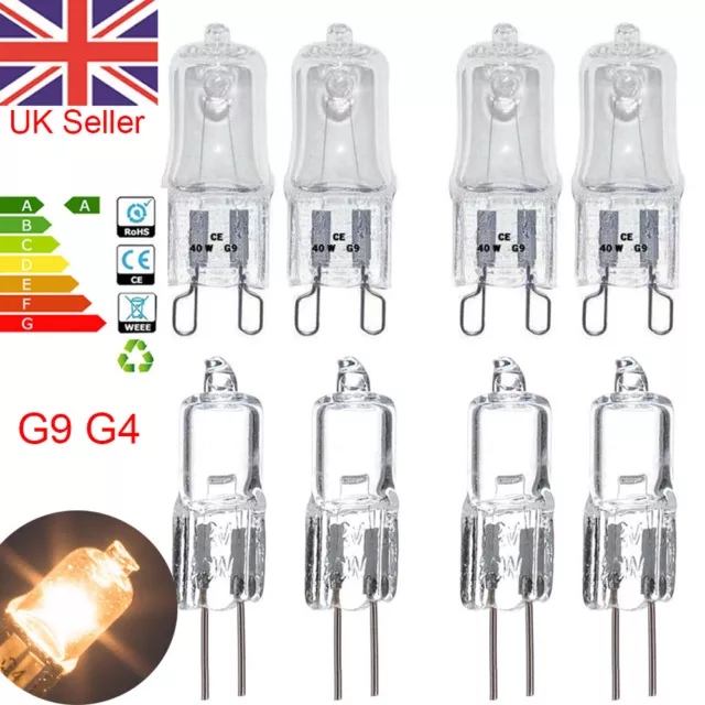 10X G9 G4 Halogen Bulbs 10W 20W 40W 25W 60W Capsule Replace Light Bulb Lamps 12V