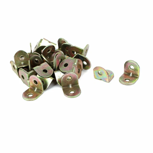 20mm x 20mm L Shape Right Angle Bracket Fastener Corner Brace Joint 30 Pcs