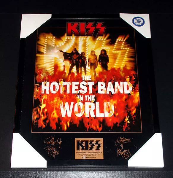 KISS Alive Worldwide Hottest Band Commerative Framed Poster