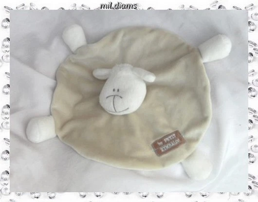 Doudou mouton beige blanc LES PETITES MARIE