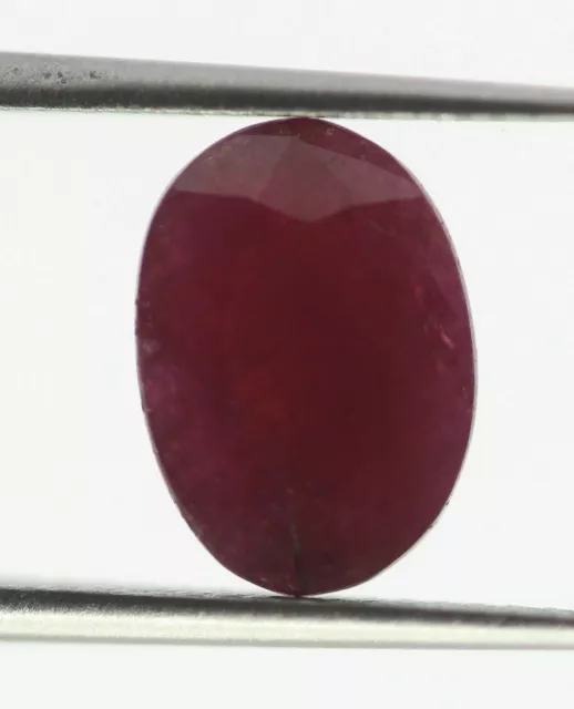 Non Chauffé De Afrique 3.95 CT Certifié Naturel Rubis Rouge Libre Gemme 10x7 MM 3