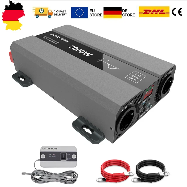 2000W 4000W REINER Sinus Wechselrichter 12V 230V Inverter