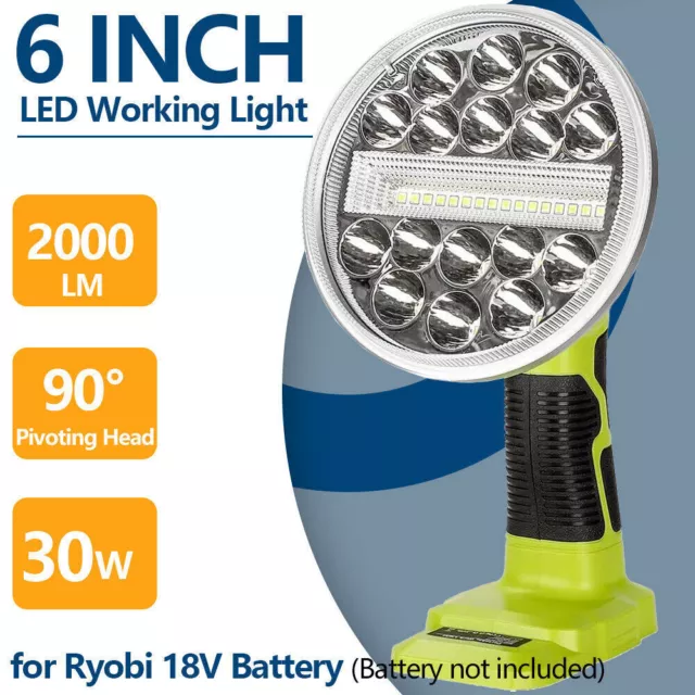 30W Akku LED Arbeitsleuchte Strahler für Ryobi 18V Li-Ion Akku 2000LM hell 2