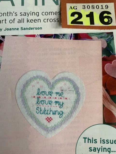 Stitcher’s Sayings Love Me Love My Stitching Cross stitch Card chart