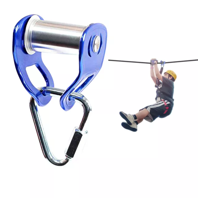 Kids Children Zip Line Slack Slider Obstacle           Pulley Aluminum Alloy