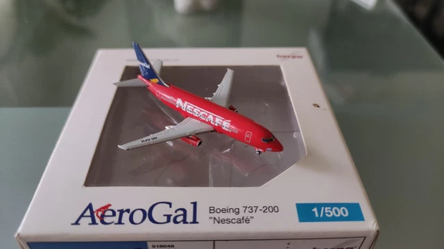 HERPA WINGS 1/500 518048 Aerogal B737-200 Nescafé EUR 35,50 - PicClick DE