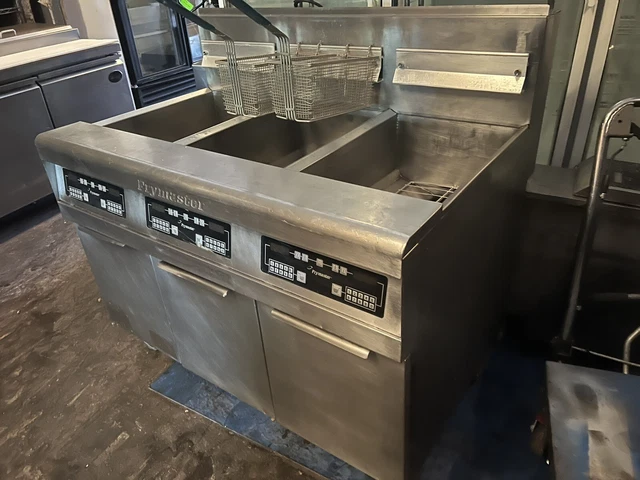 Frymaster Triple Bank Gas Deep Fryer Model H55CS With Oil Filtration 120v