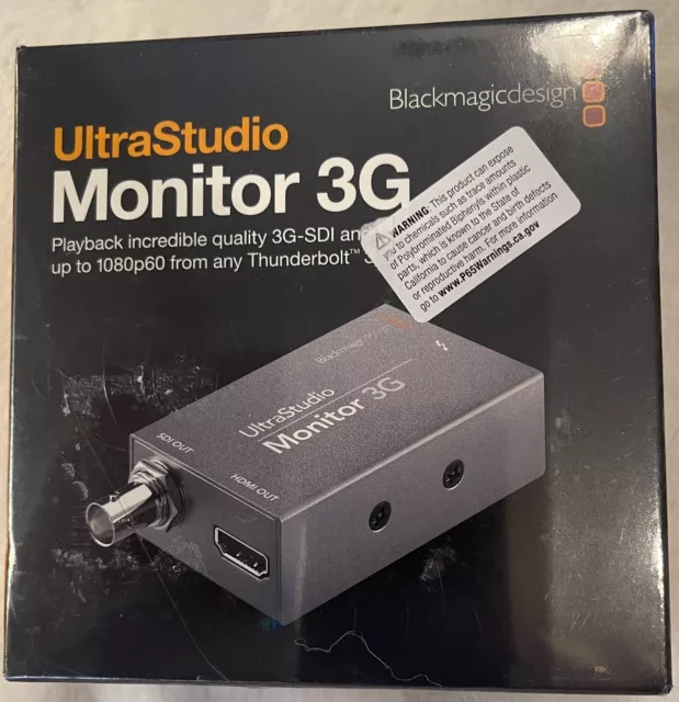Blackmagic Design UltraStudio Monitor 3G Playback Device with Thunderbolt 3 New