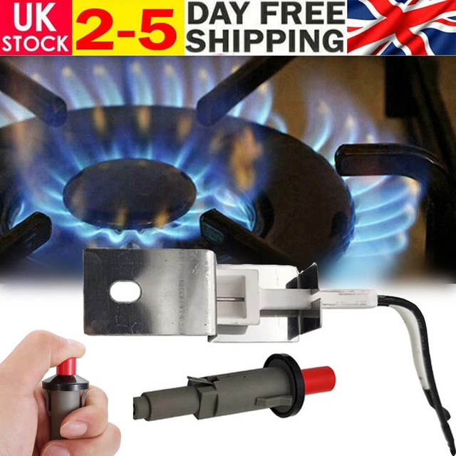 SMAD Piezo Spark Igniter Push Button Kit For Gas Grill BBQ Stove - 2 Pack With Cable