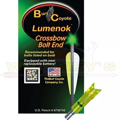 Burt Coyote Lumenok Easton/Beman Crescent Bolt End - Green - Single - ECC1G