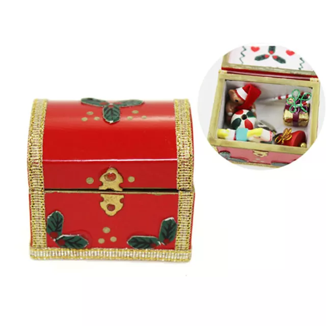1:12 Miniature christmas box gift dollhouse diy doll house decor accessories_$6