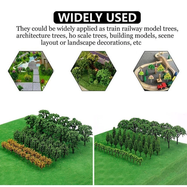 TREES MODEL TRAIN Railroad Wargame Diorama Landscape Scenery HO OO TREES MODEL TRAIN Railroad Wargame Diorama Landscape Scenery HO OO