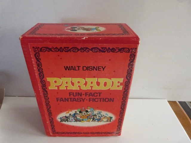 1970 WALT DISNEY Parade Fun Fact Fantasy Fiction Four Books Box Set in ...