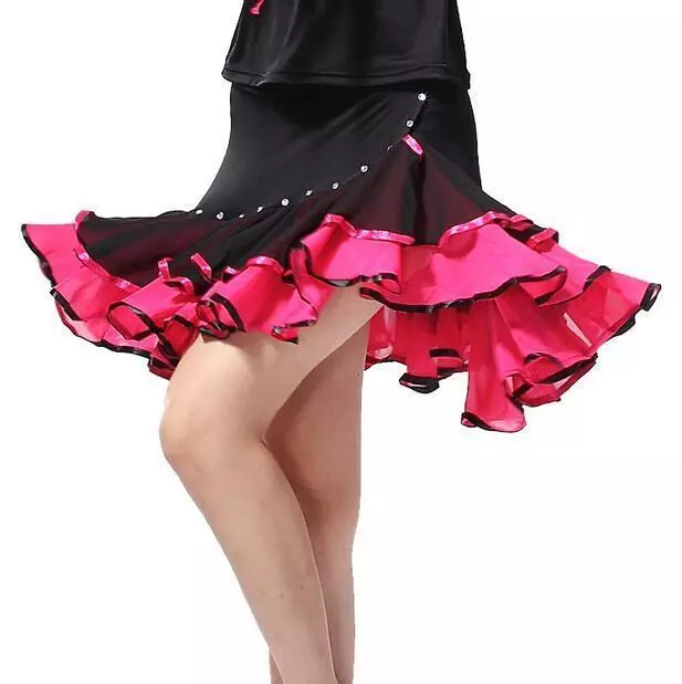 Women Latin salsa Tango Rumba Cha cha Samba Ballroom Dance Skirt dress BT0199