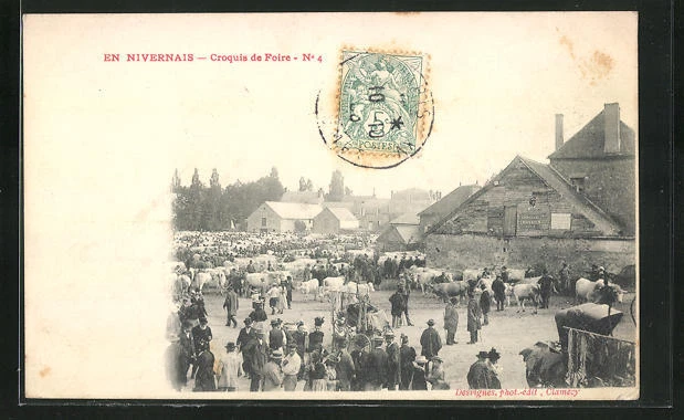 CPA Clamecy, Croquis de Foire