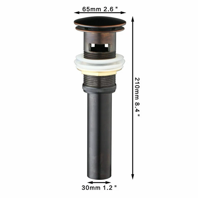 U. OIL RUBBED Bronze Bathroom Pop Up Waste Water Drain With Over Flow