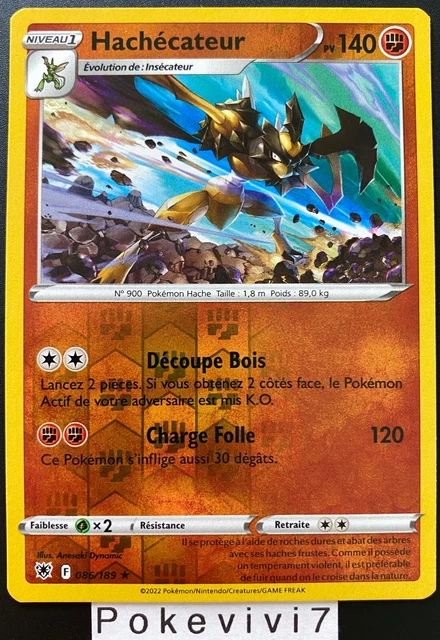 Carte Pokemon HACHECATEUR 086/189 Holo REVERSE Epée et Bouclier 10 EB10 FR NEUF