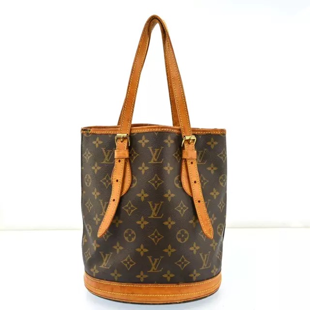 Authentic Louis Vuitton Monogram Bucket PM Shoulder Tote Bag JUNK R2776CR603