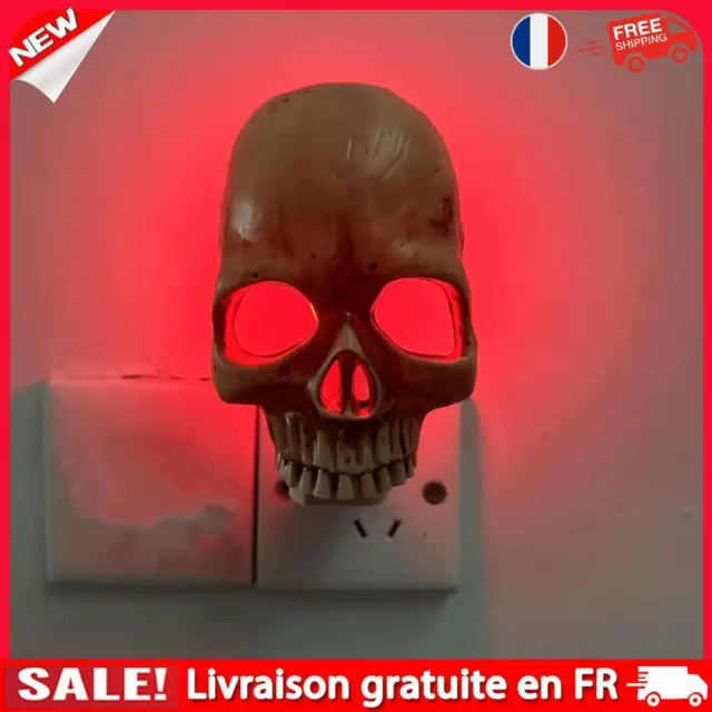 Halloween Skull Lamp Plug-into Wall Skull Night Light Wall Sconce for Home Decor