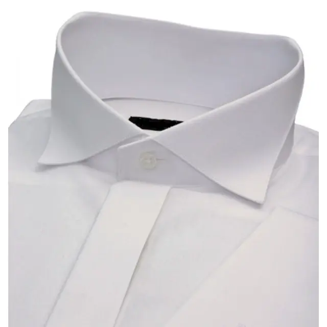 Mens White Wedding Shirt Wing Collar Dress Shirts Formal Long Sleeve Victorian