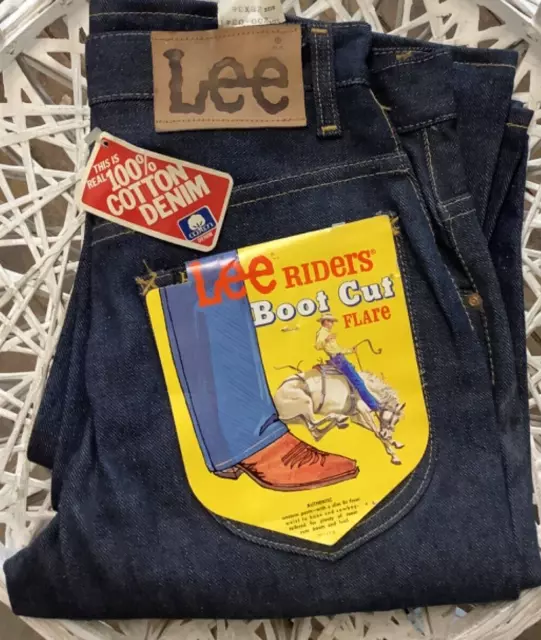 VTG Lee RIDERS 1970s Raw NOS w/Tags 200 0341 Boot Cut Jeans Men's Size 28" x 36"