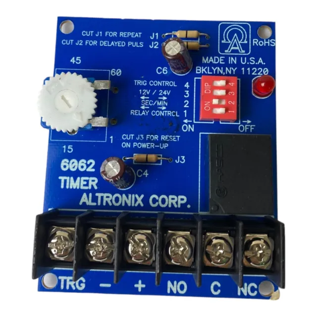 Altronix 6062 Timer Multifunction  Timer Relay  12/24Vdc
