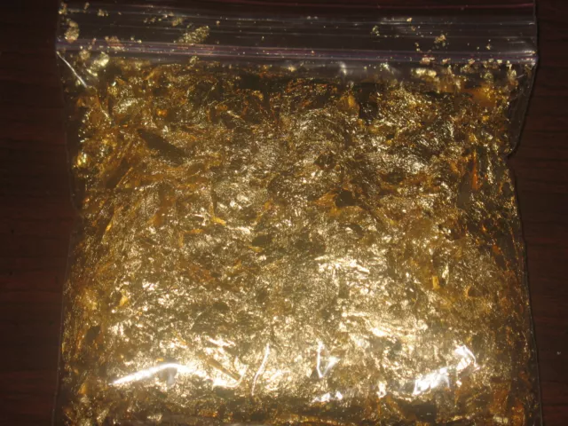 5 Grams of HUGE Gold Leaf Flakes! In Bag! Great For Gift Giving!!! Ships Free!!!