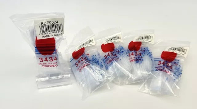 10X Apple Bags Baggies 3434 Ziplock 100 Brand Mini Reusable. FREE SHIPPING