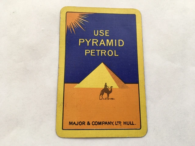 SCARCE C1920s VINTAGE MAJOR&COMPANY LTD HULL USE PYRAMID PETROL ADV PLAYING CARD SCARCE C1920s VINTAGE MAJOR&COMPANY LTD HULL USE PYRAMID PETROL ADV PLAYING CARD