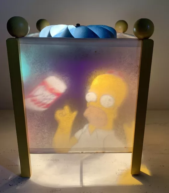 Vintage The Simpsons Magic Spinning Lamp 1990’s Homer Simpson Original Working