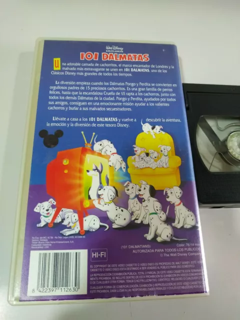 101 Dalmatas Vhs Tape Coleccionista Los Clasicos De Walt Disney Cinta De Video 2