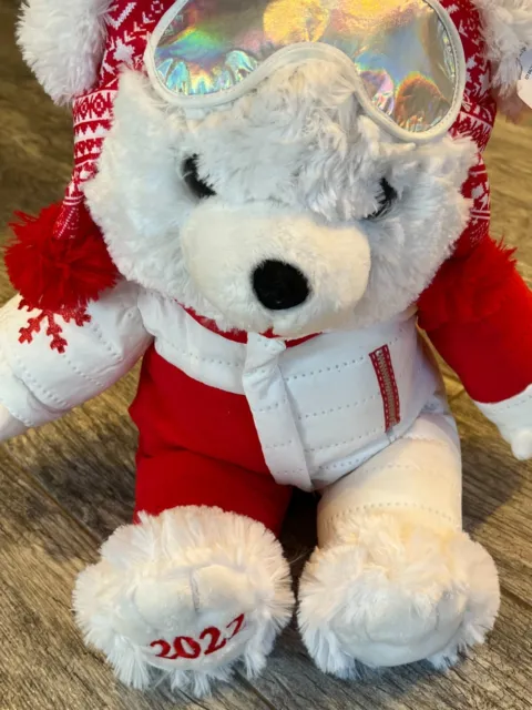 NWT Snowflake Teddy Bear Ski Plush Stuffed Animal 20" Snow Ski Winter Valentine