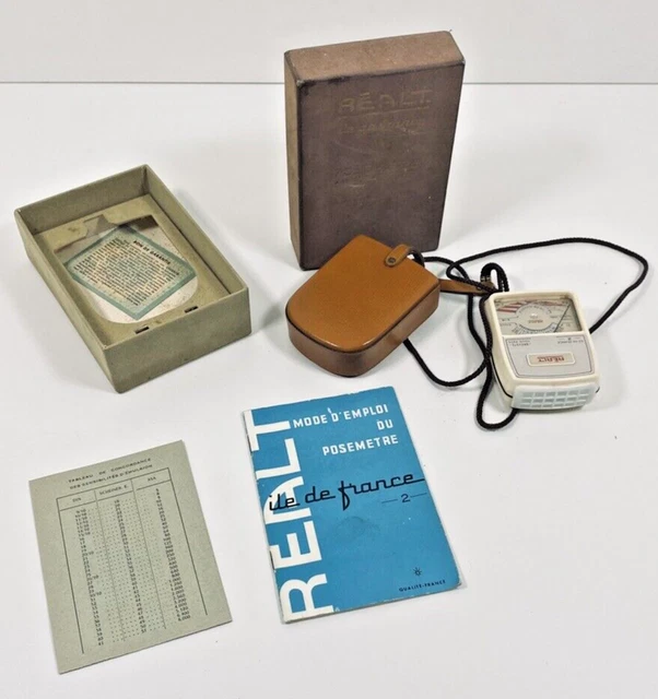 Cellule Posemètre RÉALT Photo Ciné - Système Poirette - Avec étui - Très Bon état