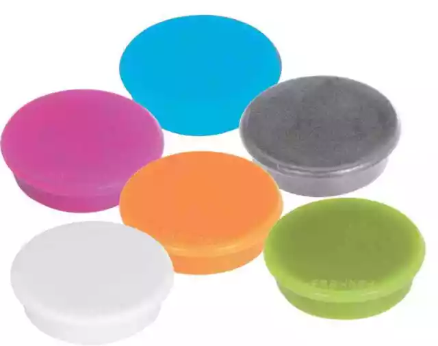 FRANKEN Lot de 10 aimants MagFun Diam 32 mm Force 800g couleurs assorties